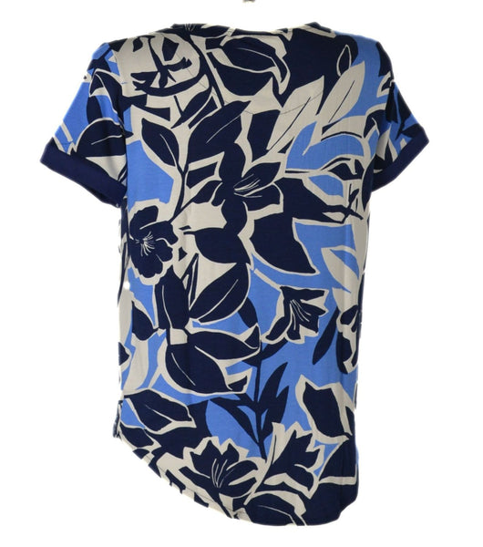 MAGLIA DONNA RAGAZZA VISCOSA FANTASIA FLOREALE MEZZA MANICA RAGNO ART.D942T7