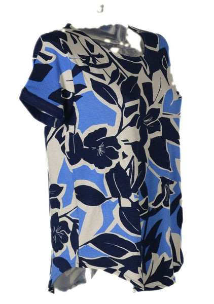 MAGLIA DONNA RAGAZZA VISCOSA FANTASIA FLOREALE MEZZA MANICA RAGNO ART.D942T7