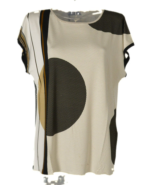 MAGLIA DONNA RAGAZZA SCOLLO MADONNA POIS RIGHE VISCOSA ELASTAN MARCA GAIA ART.500