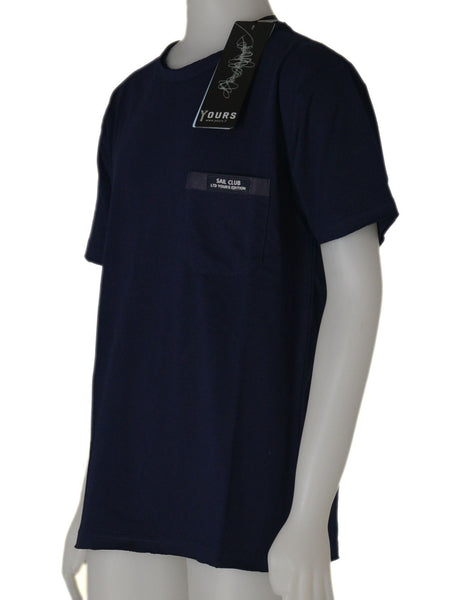 T-SHIRT MAGLIETTA BAMBINO PURO COTONE TASCHINO MARCA YOURS ART.AY3028