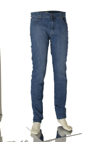 JEANS UOMO ELASTICIZZATO REGULAR ZIP BOTTONE MARCA HOLIDAY ART.ADVER 01980 3194