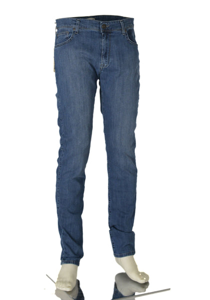 JEANS UOMO ELASTICIZZATO REGULAR ZIP BOTTONE MARCA HOLIDAY ART.ADVER 01980 3194