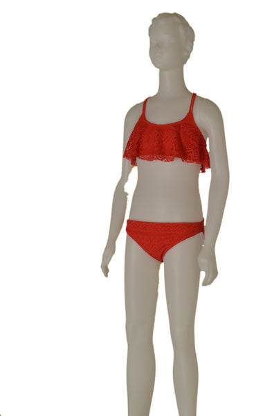 BIKINI BAMBINA RAGAZZA BRASSIERE PIZZO TRECCIA MARCA LOSAN ART.114 4004AL