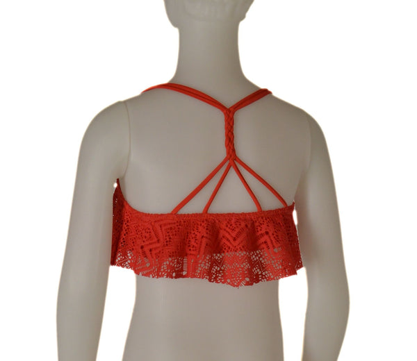 BIKINI BAMBINA RAGAZZA BRASSIERE PIZZO TRECCIA MARCA LOSAN ART.114 4004AL