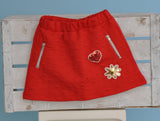 GONNA NEONATA BABY TESSUTO GOFFRATO CUORI ZIP STRASS MIX'N MATCH ART. 72132