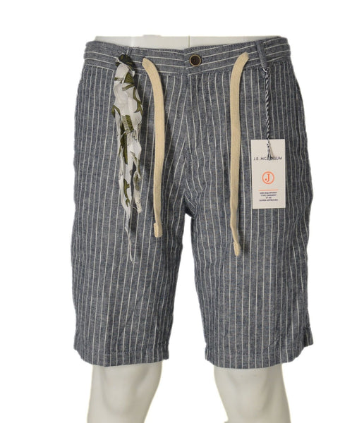 BERMUDA UOMO RAGAZZO RIGHE TASCHE COULISSE ZIP BOTTONE MARCA J.E.MC COLLUM ART.SERZAN