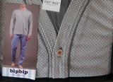 PIGIAMA APERTO UOMO RAGAZZO PURO COTONE FANTASIA MARCA BIP BIP ART.2001