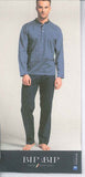 PIGIAMA LUNGO UOMO OVER SERAFINO FANTASIA PURO COTONE MARCA BIP BIP ART.2313