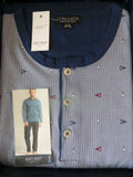 PIGIAMA LUNGO UOMO OVER SERAFINO FANTASIA PURO COTONE MARCA BIP BIP ART.2313