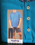 PIGIAMA UOMO TRE PEZZI SERAFINO PURO COTONE TASCHINO MARCA BIP BIP ART.1991T