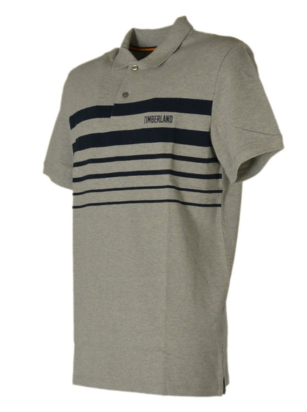 POLO UOMO MANICA CORTA RIGHE PURO COTONE MARCA TIMBERLAND ART. TBOA2DK1