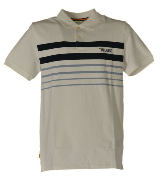 POLO UOMO MANICA CORTA RIGHE PURO COTONE MARCA TIMBERLAND ART. TBOA2DK1
