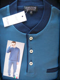 PIGIAMA UOMO SERAFINO TERMO COTONE RIGHE TASCHINO POLSINI MARCA BIP BIP ART.6337