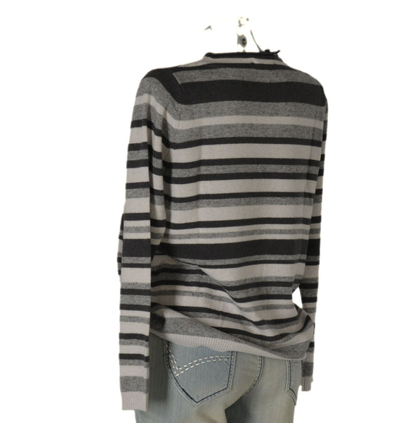 MAGLIONE DONNA RAGAZZA MISTOLANA RIGHE GIROCOLLO MARCA MAGLIFICIO DI NIBIONNO ART.15200
