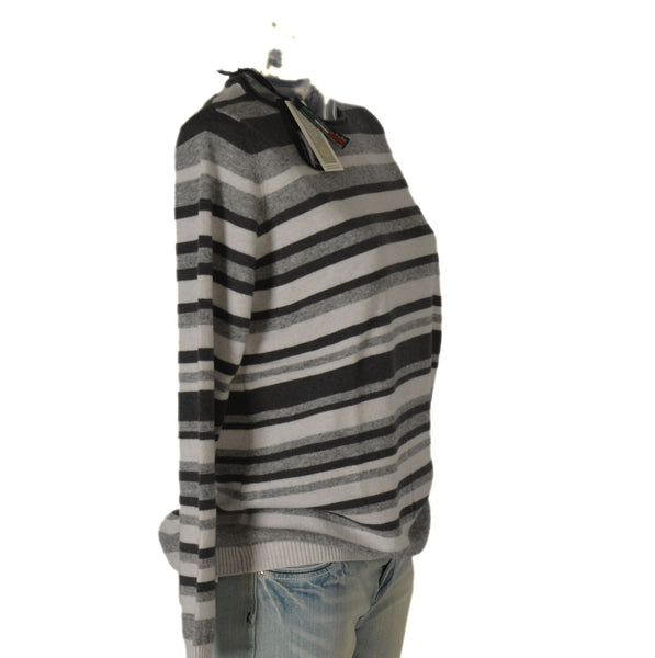 MAGLIONE DONNA RAGAZZA MISTOLANA RIGHE GIROCOLLO MARCA MAGLIFICIO DI NIBIONNO ART.15200