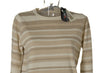 MAGLIONE DONNA RAGAZZA MISTOLANA RIGHE GIROCOLLO MARCA MAGLIFICIO DI NIBIONNO ART.15200