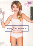 COORDINATO BAMBINA BRASSIERE SLIP COTONE ELASTICIZZATO ROSSOPORPORA ART.CB155