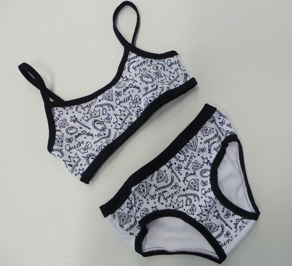 Completo Intimo Bambina Danza - Reggiseno E Pantaloncini In Microfibra, Taglie 4-14 Anni, Morbido Ed Elastico - Foto 9