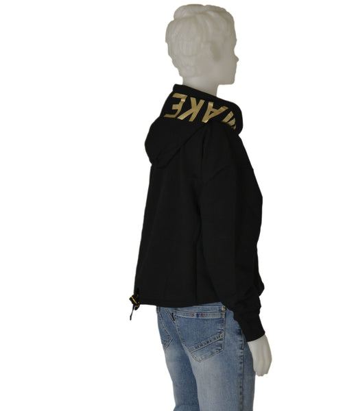 FELPA BAMBINA ZIP CAPPUCCIO STAMPA FIOCCO COTONE ELASTICIZZATO MARCA BM AY3390