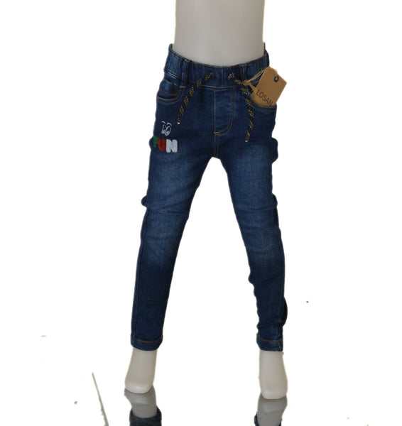 JEANS BAMBINO ELASTICO REGOLABILE TASCHE RICAMO MARCA LOSAN ART.1256030AL