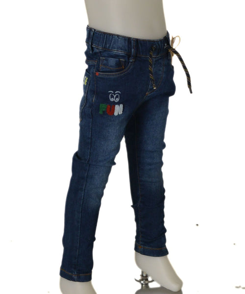 JEANS BAMBINO ELASTICO REGOLABILE TASCHE RICAMO MARCA LOSAN ART.1256030AL