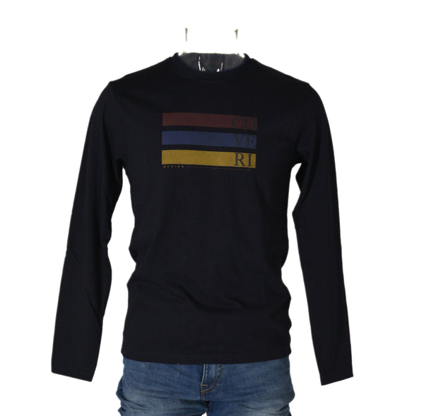 MAGLIA UOMO RAGAZZO MANICA LUNGA GIROCOLLO COTONE STAMPA MARCA COVERI UOMO ART.TJ2632