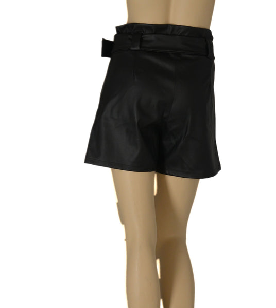 PANTALONCINO DONNA RAGAZZA ECOPELLE TASCHE ZIP CINTURA MARCA LOSAN ART.1229003AL