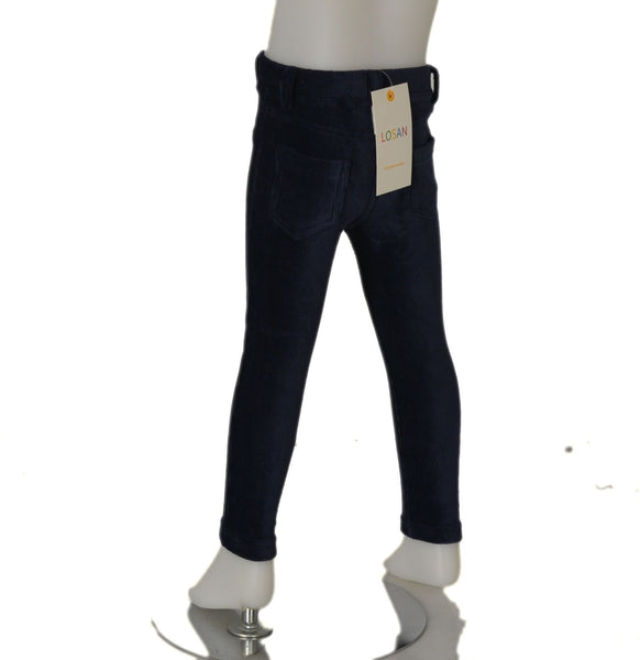 PANTALONE NEONATA BABY EFFETTO VELLUTO ELASTICO VITA TASCHE MARCA LOSAN ART.1286008AL