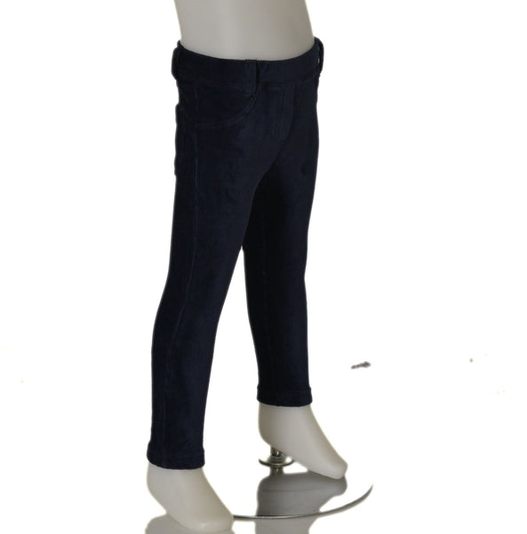 PANTALONE NEONATA BABY EFFETTO VELLUTO ELASTICO VITA TASCHE MARCA LOSAN ART.1286008AL