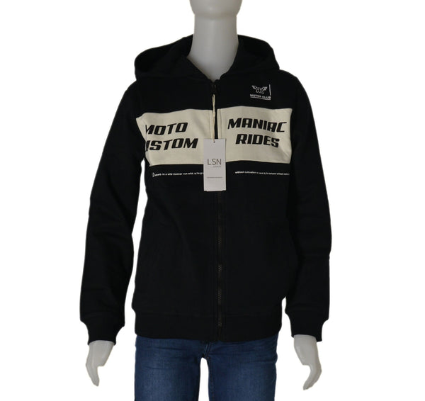 FELPA BAMBINO RAGAZZO CAPPUCCIO ZIP STAMPA POLSINI MARCA LOSAN ART.1236653AL