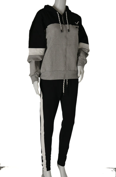 TUTA DONNA RAGAZZA SPORT COTONE FELPATO CAPPUCCIO ZIP MARCA GIVOVA ART.6421T0061