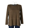 MAGLIONE DONNA RAGAZZA GIROCOLLO BORCHIETTE QUADRI MARCA MODA MILENA MILLY ART.W442