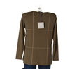 MAGLIONE DONNA RAGAZZA GIROCOLLO BORCHIETTE QUADRI MARCA MODA MILENA MILLY ART.W442
