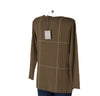 MAGLIONE DONNA RAGAZZA GIROCOLLO BORCHIETTE QUADRI MARCA MODA MILENA MILLY ART.W442
