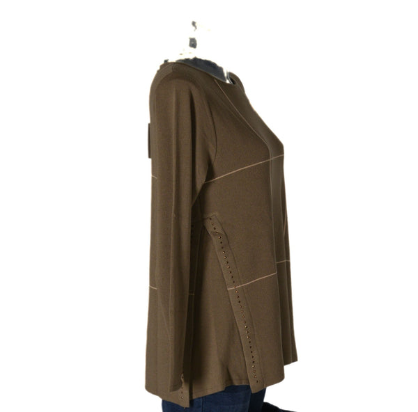 MAGLIONE DONNA RAGAZZA GIROCOLLO BORCHIETTE QUADRI MARCA MODA MILENA MILLY ART.W442