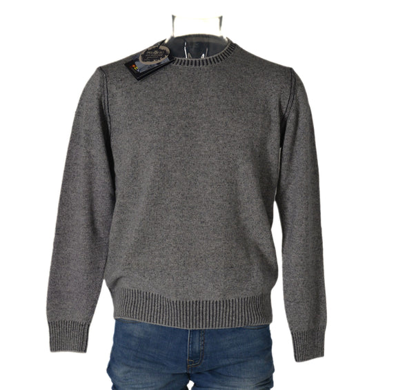 MAGLIONE UOMO RAGAZZO GIROCOLLO POLSINI MISTO LANA MARCA RE DEL MARE ART.221790