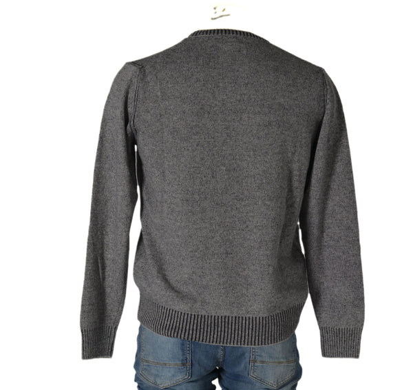 MAGLIONE UOMO RAGAZZO GIROCOLLO POLSINI MISTO LANA MARCA RE DEL MARE ART.221790