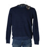 MAGLIONE UOMO RAGAZZO GIROCOLLO POLSINI MISTO LANA MARCA RE DEL MARE ART.221790
