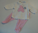 COMPLETO NEONATA BABY MAGLIA AUTOMATICI ORSETTO PANTALONE POIS MARCA ELLEPI ART.CO4847