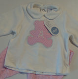 COMPLETO NEONATA BABY MAGLIA AUTOMATICI ORSETTO PANTALONE POIS MARCA ELLEPI ART.CO4847