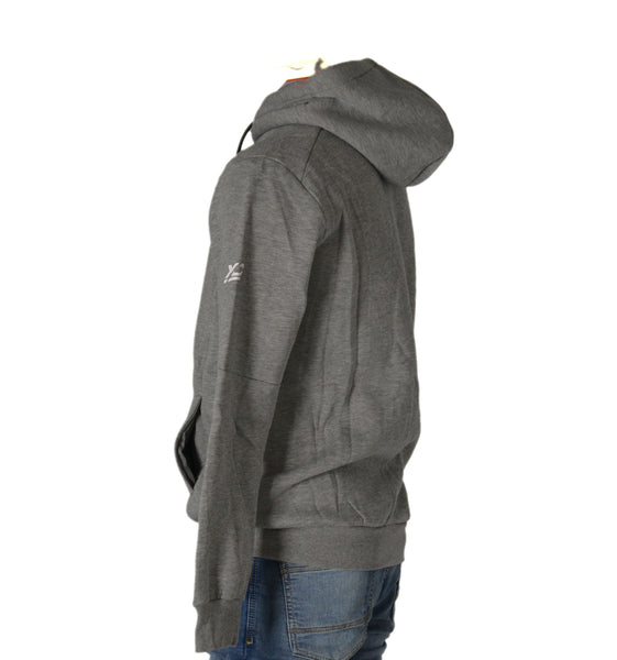 FELPA UOMO RAGAZZO CALDA FELPATA CAPPUCCIO TASCHE POLSINI LOGO MARCA X-CAPE ART.GAROK