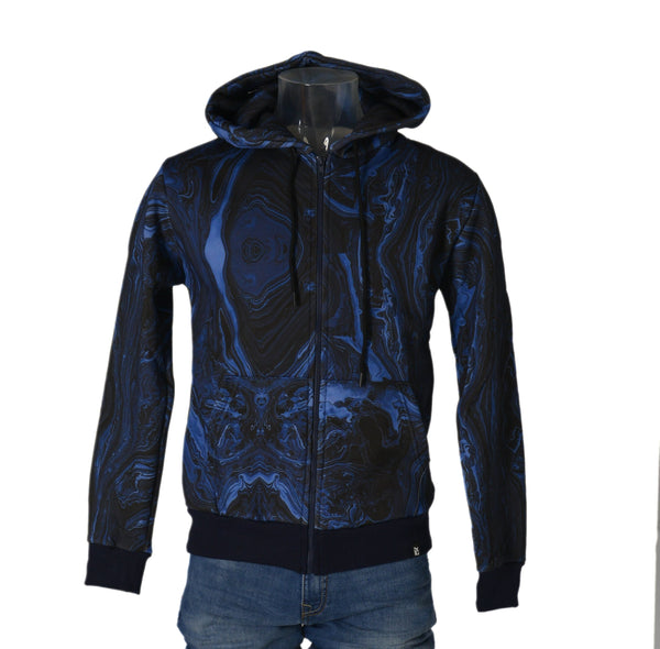 FELPA UOMO RAGAZZO FELPATA FANTASIA CAPPUCCIO TASCHE POLSINI MARCA X-CAPE ART.FLUID