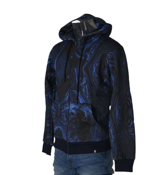 FELPA UOMO RAGAZZO FELPATA FANTASIA CAPPUCCIO TASCHE POLSINI MARCA X-CAPE ART.FLUID