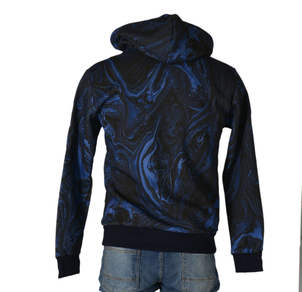FELPA UOMO RAGAZZO FELPATA FANTASIA CAPPUCCIO TASCHE POLSINI MARCA X-CAPE ART.FLUID