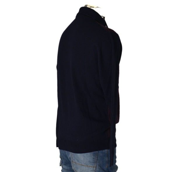 MAGLIONE UOMO RAGAZZO POLO ZIP POLSINI MISTO LANA MARCA SEA BARRIER ART.CORRIB