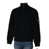 MAGLIONE CALIBRATO OVER UOMO MEZZA ZIP POLSINI BANDIERA MARCA MXFORT ART.E1956