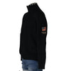 MAGLIONE CALIBRATO OVER UOMO MEZZA ZIP POLSINI BANDIERA MARCA MXFORT ART.E1956