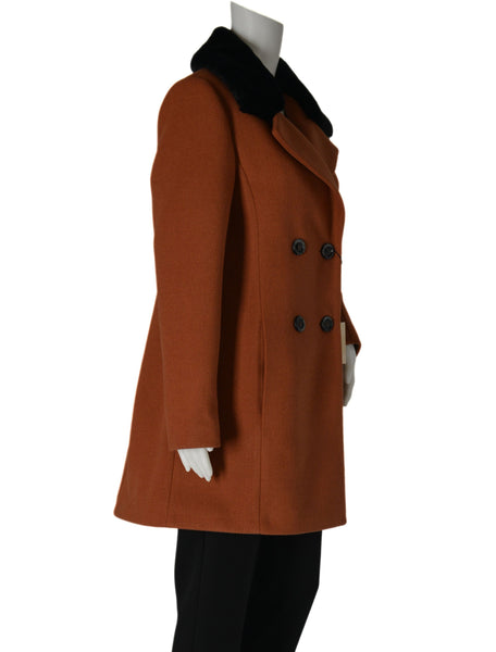 CAPPOTTO DONNA RAGAZZA DOPPIOPETTO TASCHE PELO STACCABILE ECOLOGICO MARCA FRALLA ART.GC17314