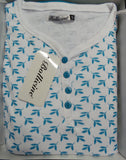 PIGIAMA DONNA RAGAZZA TERMO COTONE SCOOLO V FANTASIA BOTTONI FIOCCHI MARCA BOLLICINE ART.NINFA