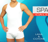 CANOTTA CANOTTIERA UOMO RAGAZZO CALDA LANA COTONE MARCA FRAGI ART.GIO